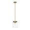 Z-Lite Callista 1 Light Mini Pendant, Rubbed Brass & Clear 3032MP-RB - alternate 1